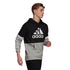 Felpa con cappuccio nera e grigia adidas Essentials Fleece Colorblock, Abbigliamento Sport, SKU a721000070, Immagine 0